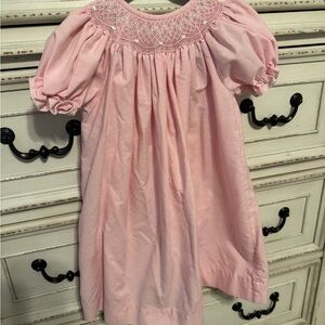 Pink Smocked Toddler Dress